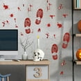 thumbnail image 4 of Cevemin Halloween Bloody Footprints Window Stickers - Removable Left Right Red PVC Decals for Spooky Glass Decor, DIY Scary Party Decoration, 4 of 9