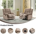 thumbnail image 2 of Bonzy Home Recliner Chairs Set of 2 for Living Room Manual Reclining Chair Single Sofa for Bedroom, Camel, 2 of 7