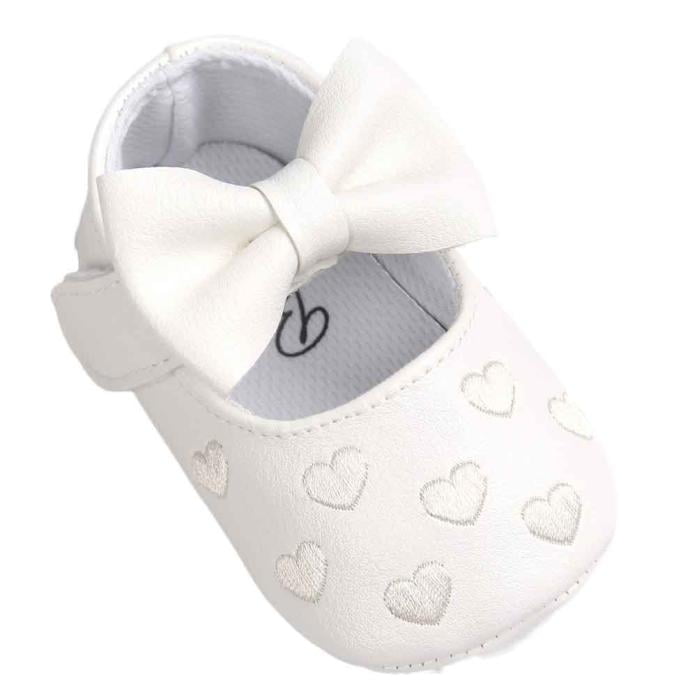 Toddler Baby Girl Bowknot Leater Shoes Sneaker Anti-slip Soft Sole Shoes 