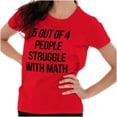 thumbnail image 4 of Funny People Struggle With Math Womens Fitted Plus Size Graphic Tee Brisco Brands 3X, 4 of 5