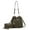 Olive, variant on Larissa Vegan Leather Women's Bucket Bag & Wristlet Wallet, Drawstring Hobo Purse Handbag 2 Pcs by Mia K - Brown