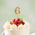 thumbnail image 4 of 1 Pc Numeral Birthday Candles Birthday Candles Gold Birthday Cake Candles Number Candles Cake Topper Decoration for Cake Decoration Birthday Parties Wedding Anniversary Celebrations, 6.3", Gold 6, 4 of 5