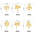 thumbnail image 2 of 18 pcs Gold Happy Birthday Cake Topper, Acrylic Cake Decoration, Birthday Cake Topper for Children or Adults, 6 styles-Style:Style 1;, 2 of 5