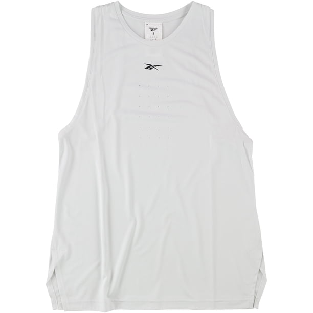 Camiseta sin mangas perforada Reebok para mujer gris XX-Small