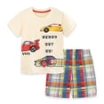 thumbnail image 7 of Boys' 2-Piece Summer Outfit 6-12 Months 12-24 Months 2T 3T 4T 5T 6T 7T Children Short Sleeve Graphic T-Shirt and Cargo Shorts Set 5-6 Years, 7 of 7