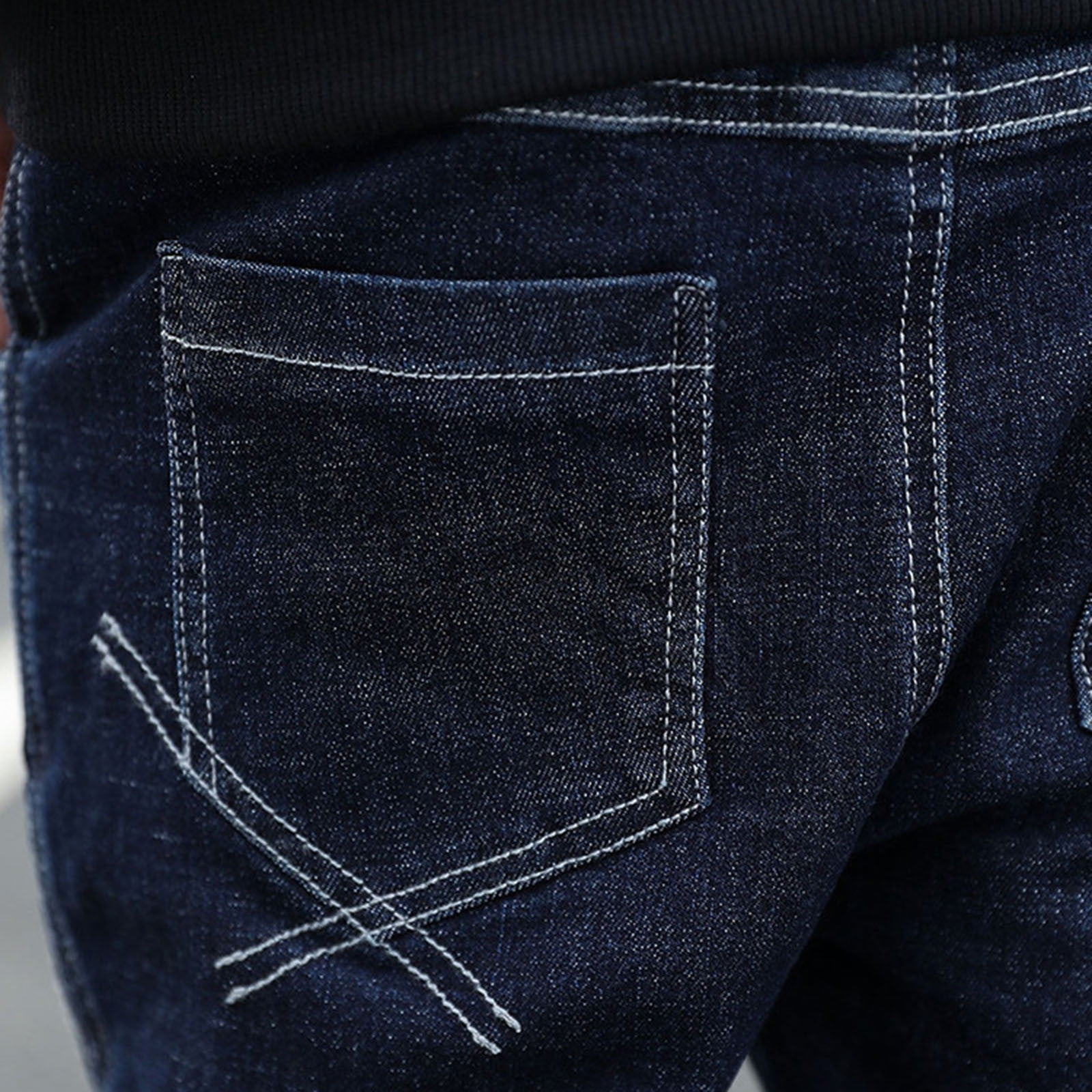 LIhncine Boys Elastic Waist Straight Leg Jeans Stretch Fashion Denim Pants Size 8,10-12,14-16,18-20