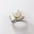 thumbnail image 4 of Ross-Simons 9.5-10mm Cultured Pearl Ring in Sterling Silver With 14kt Gold, Women's, Adult, 4 of 6