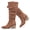 TanMF 961, variant on LOVE STEETLY Women's Knee High Slouchy Boots, Pointed Toe Chunky Heel Casual Versatile Stylish Comfort Winter Tall Boot.