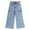 LightBlue-2753, variant on KIDSCOOL SPACE Various Colors Toddler & Big Child Wide-leg Cargo Jeans, 18M-14T Ribbed Waist Denim Pants,Light Blue,6-7 Years