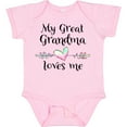 thumbnail image 3 of Inktastic My Great Grandma Loves Me Heart Great Grandchild Boys or Girls Baby Bodysuit, 3 of 5