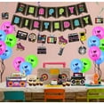 thumbnail image 6 of 80s Party Decorations - Including Happy Birthday Banner, 80s Element Bunting, Hanging Swirls, Balloon, for 80s Birthday Party Decorations, 6 of 8