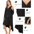 thumbnail image 4 of Ekouaer Maternity Nursing Gown and Robe Set Labor Delivery Nursing Nightgowns for Breastfeeding Pregnancy Clothes, 4 of 5