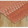 thumbnail image 2 of HomeRoots 395602 5 x 8 ft. Orange & White Thin Striped Area Rug, 2 of 3