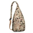 thumbnail image 1 of Watercolor Flower Sling Bag - Soft Botanical Garden Print, Multi-Functional Shoulder Pack, 1 of 4