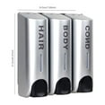 thumbnail image 3 of Distributeurs de Savon Liquide Triple 350ml Résistants à la Chaleur Montage Mural (Or), 3 of 6