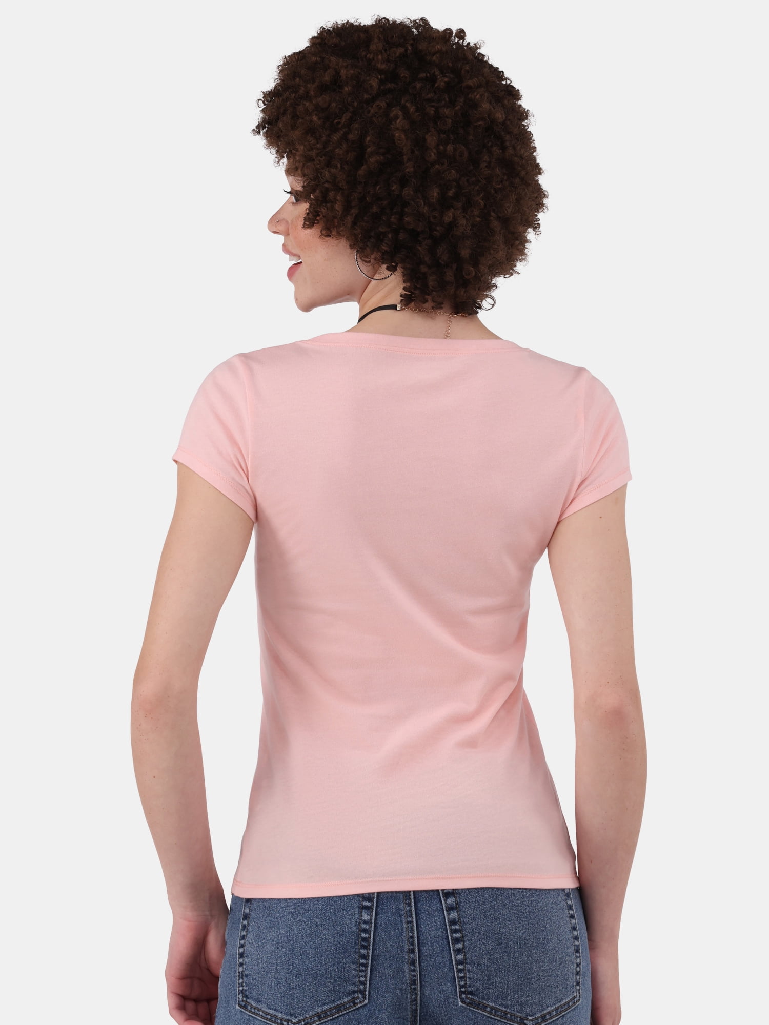 No Boundaries Short Sleeve Scoop Neck Tee, Women's XXS-XXXL