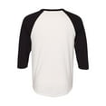 thumbnail image 3 of Champion Mens Ringspun Slub Baseball T-Shirt (CP75), Chalk White/Black, Small, 3 of 3