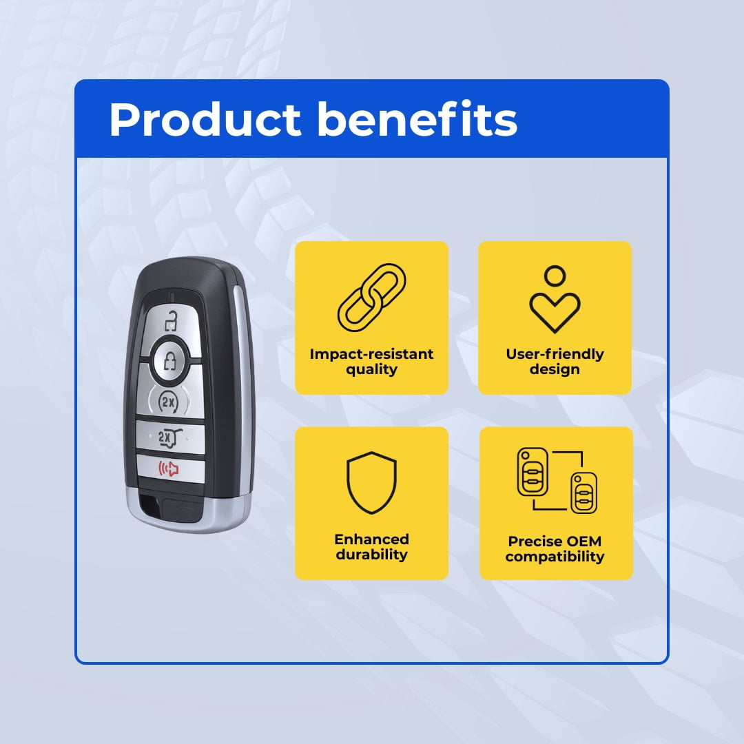 Keys4Less Replcament Smart Key Fob for Lincoln Nautilus 2020-2021 FCC M3N-A2C931426 M3N-A2C93142600 Part Number 164-R8198 164-R8278