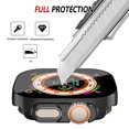 thumbnail image 5 of IC ICLOVER For Apple Watch Ultra 2/1 49mm Screen Protector Case Slim Electroplate Metal Plated Hard Cover with Full Coverage Tempered Glass Screen Protector Cover for Apple iWatch Ultra 49mm, Black, 5 of 9