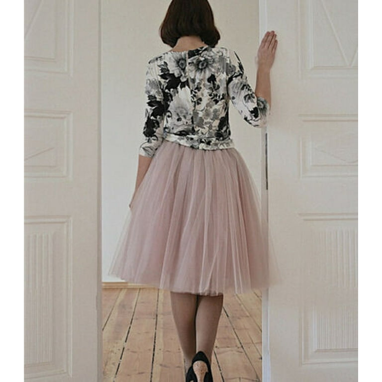 Pink tulle skirt 50s cheap