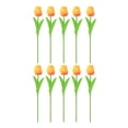 thumbnail image 2 of Artificial Tulips Silk Flowers (10 Stems), 12.7" Faux Tulips Flower Dining Table Centerpiece, Real Touch Flower Arrangement for Home Room Office Party Wedding Decoration, 2 of 8