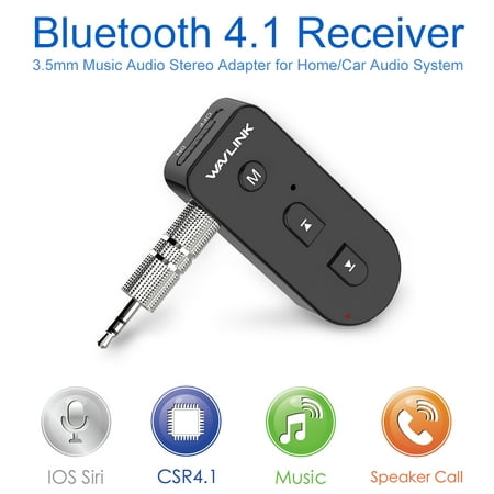 Bluetooth Receiver, Portable Bluetooth 4.1 Car Adapter & Bluetooth Car Aux Adapter for Music Streaming Sound System, Hands-free Audio Adapter&Wireless Car Kits for Home/Car Audio Stereo