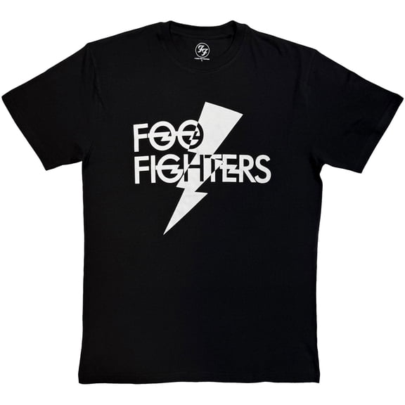 Foo Fighters Unisex T-Shirt: Flash Logo Mono (Black)