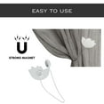 thumbnail image 5 of Magnetic Tulip Curtain Tieback – Elegant Resin Design with Strong Magnet – White/Gold, 5 of 6