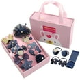 thumbnail image 3 of 18PCS Hair Accessories, Cute Kids Hair Accessories Set, Hair Clips, Hair Ties, Claw Clips, Bow Elastic Hair Bands With Organizer and Gift Box for Girls Baby Teenage Use(Navy Blue), 3 of 8