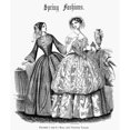 thumbnail image 2 of Women'S Fashion 1853. Nladies' Dinner Or Visiting Toilet Left And Ball Gown. Fashion Illustration From An American, 2 of 4