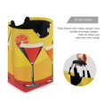 thumbnail image 3 of Yayeee Freestanding Laundry Hamper with Handle Collapsible Large Storage Basket for Clothes, Orange Cocktails, 3 of 7