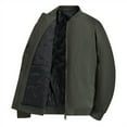 thumbnail image 4 of COSFO Bomber Jackets for Men Green Quilted Zip Up Outwear Stand Colla Lightweight with Pockets Long Sleeve Men Coat, 4 of 5