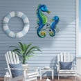 thumbnail image 2 of Decoración mural de metal con forma de caballito de mar JOYBEE, 33 x 23 cm, decoración costera, 2 of 7