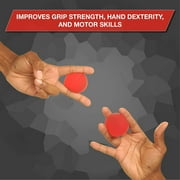 THERABAND Hand Exerciser, Soft, Red, Beginner, 2 IN, Stress Ball, Grip Strength