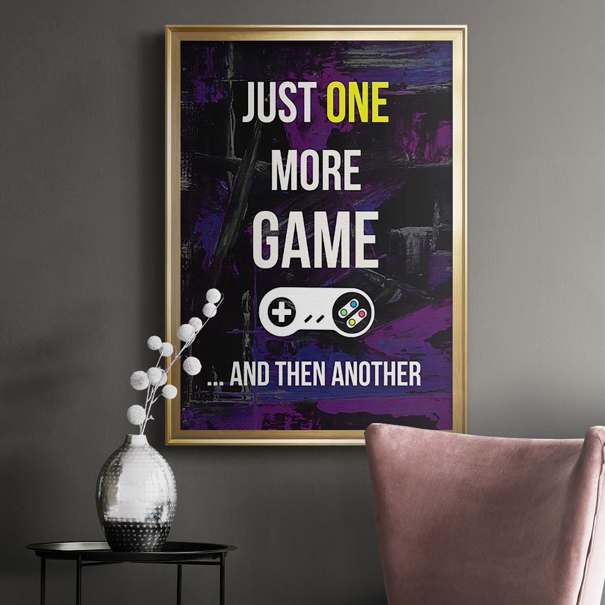Gamer at Play II Premium Framed Print, in Gold, Black, or Silver - Ready to Hang