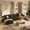Black-U shape, variant on 135" L-Shaped Cloud Modular Sectional Sofa, Corduroy Upholstery, Deep Seat Memory Foam Cushion, Black