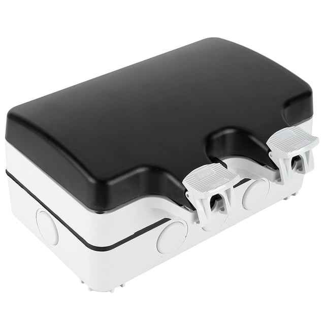 Caja de enchufes impermeable de Bits, Caja de enchufes impermeable de 2 bits I Caja de conexiones I resistente al agua I Caja de enchufes diseñada por expertos Jadeshay A