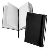 Classic Hardbound Notebook Journal, 5-1/4 x 8-1/4 Inches, Black, 120