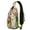 Beige-3, variant on Coffee Sling Backpack with Cute Peach and Smoked Sausage Print – Water-Resistant Crossbody Shoulder Bag with Adjustable Reversible Strap, Anti-Theft Pocket, Breathable Back, Perfect for Vi