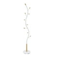 thumbnail image 3 of CoSoTower Metal Whtie and Oak Standing Coat Rack, 3 of 6