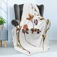 thumbnail image 4 of Flower Soft Flannel Fleece Throw Blanket, Book Dried Flowers Lilacs Daisies Tulips Leaves Garden Plants Buds Art Print, Cozy Plush for Indoor and Outdoor Use, 50" x 60", Multicolor, by Ambesonne, 4 of 5