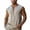 Khaki, variant on Dovford Mens Sleeveless Henley Shirts Casual Linen Blend Tank Tops Button Down Summer Beach Shirts for Men