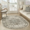 thumbnail image 5 of Nourison Concerto Persian Ivory Grey 5' x 8' Oval Area Rug (5x8), 5 of 10