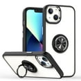 thumbnail image 2 of Clear Ring Case Compatible with Apple iPhone 13 Pro Max (6.7") Slim Transparent Shockproof Hybrid Chromed with Magnetic Ring Stand Holder Cover [ Black ], 2 of 4