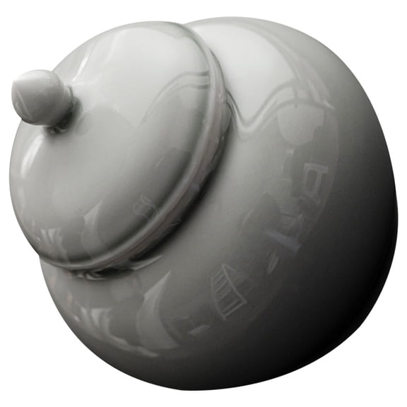 ifundom Ceramic Tea Canister Grey Sealed Simple Design for Household