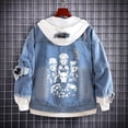 thumbnail image 4 of JoJo's Bizarre Adventure Chaquetas vaqueras Anime Fifures Hole Coat Sudaderas Para Hombres Jean Cosplay disfraces regalos de navidad, 4 of 5