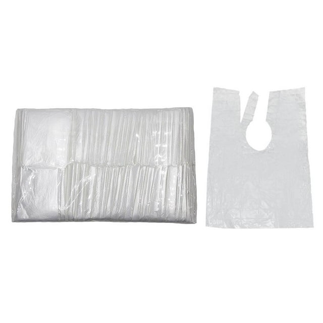 Capa de corte de cabello desechable Zulema delantal transparente 60x80cm