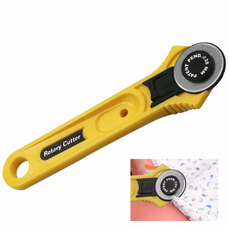 Ruvercut Handheld Electric Rotary Fabric Cutter, Round Knife Cloth Cutting  Machine with 70mm(2.76) Octagonal Blade