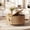 Natural Oak, variant on GALAXHERO Coffee Table, 31.5" Round Coffee Tables with Storage and Sliding Cabinet Door, Mid Century Modern Fluted Center Table for Living Room, Small Space, Natural Oak