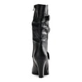 thumbnail image 3 of MADDEN GIRL Womens Black Buckle Accent Almond Toe Block Heel Zip-Up Dress Boots 5, 3 of 4